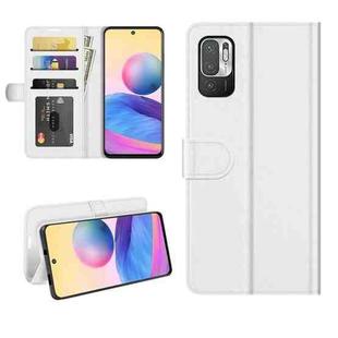For Xiaomi Redmi Note 10 5G R64 Texture Single Horizontal Flip Protective Case with Holder & Card Slots & Wallet& Photo Frame(White)