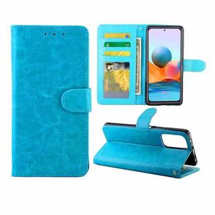 For Xiaomi Redmi Note10 Pro / Note10 Pro Max Crazy Horse Texture Leather Horizontal Flip Protective Case with Holder & Card Slots & Wallet & Photo Frame(Baby Blue)