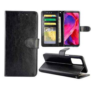 For OPPO A54 4G Crazy Horse Texture Leather Horizontal Flip Protective Case with Holder & Card Slots & Wallet & Photo Frame(Black)