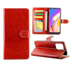 For OPPO F19 Pro / A94 4G / Reno F Crazy Horse Texture Leather Horizontal Flip Protective Case with Holder & Card Slots & Wallet & Photo Frame(Brown)