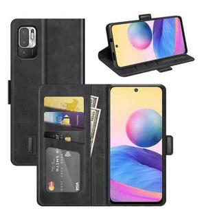 For Xiaomi Redmi Note 10 5G Dual-side Magnetic Buckle Horizontal Flip Leather Case with Holder & Card Slots & Wallet(Black)