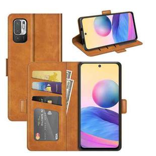 For Xiaomi Redmi Note 10 5G Dual-side Magnetic Buckle Horizontal Flip Leather Case with Holder & Card Slots & Wallet(Yellow)