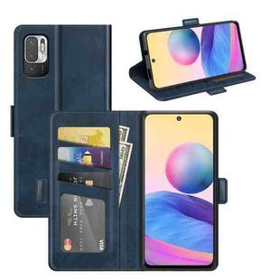 For Xiaomi Redmi Note 10 5G Dual-side Magnetic Buckle Horizontal Flip Leather Case with Holder & Card Slots & Wallet(Dark Blue)