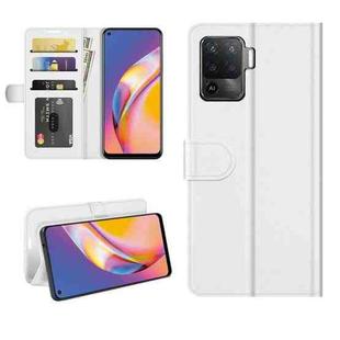 For OPPO A94 4G / F19 Pro / Reno5 Lite R64 Texture Single Horizontal Flip Protective Case with Holder & Card Slots & Wallet& Photo Frame(White)