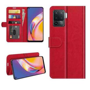 For OPPO A94 4G / F19 Pro / Reno5 Lite R64 Texture Single Horizontal Flip Protective Case with Holder & Card Slots & Wallet& Photo Frame(Red)