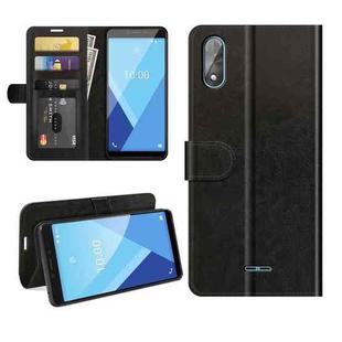 For WIKO Y51 R64 Texture Single Horizontal Flip Protective Case with Holder & Card Slots & Wallet& Photo Frame(Black)