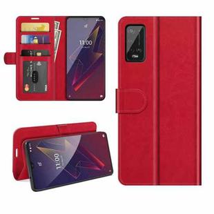 For Wiko Power U20 R64 Texture Single Horizontal Flip Protective Case with Holder & Card Slots & Wallet& Photo Frame(Red)
