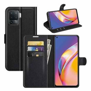 For OPPO A94 4G / F19 Pro / Reno 5 Lite Litchi Texture Horizontal Flip Protective Case with Holder & Card Slots & Wallet(Black)