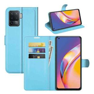 For OPPO A94 4G / F19 Pro / Reno 5 Lite Litchi Texture Horizontal Flip Protective Case with Holder & Card Slots & Wallet(Blue)
