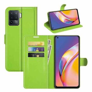 For OPPO A94 4G / F19 Pro / Reno 5 Lite Litchi Texture Horizontal Flip Protective Case with Holder & Card Slots & Wallet(Green)