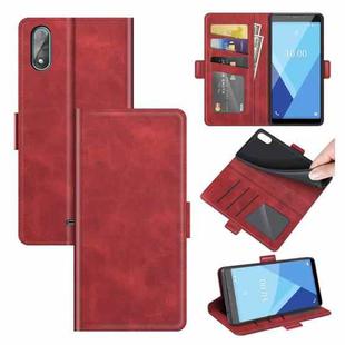 For Wiko Y51 Dual-side Magnetic Buckle Horizontal Flip Leather Case with Holder & Card Slots & Wallet(Red)