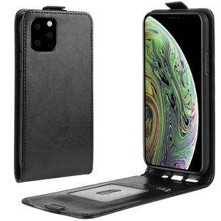 For iPhone 11 Pro Crazy Horse Vertical Flip Leather Protective Case (Black)