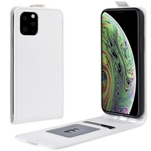 For iPhone 11 Pro Crazy Horse Vertical Flip Leather Protective Case (White)