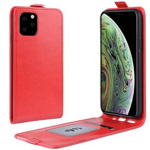 For iPhone 11 Pro Crazy Horse Vertical Flip Leather Protective Case (Red)
