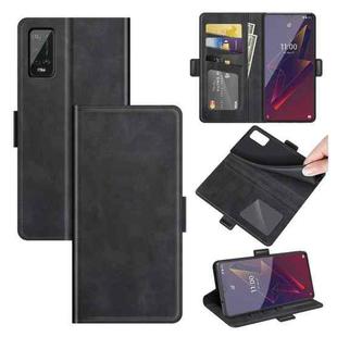 For Wiko Power U20 Dual-side Magnetic Buckle Horizontal Flip Leather Case with Holder & Card Slots & Wallet(Black)