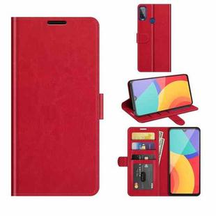 For Alcatel 1L 2021 R64 Texture Single Horizontal Flip Protective Case with Holder & Card Slots & Wallet& Photo Frame(Red)