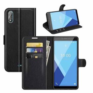 For Wiko Y51 Litchi Texture Horizontal Flip Protective Case with Holder & Card Slots & Wallet(Black)