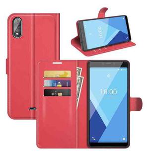 For Wiko Y51 Litchi Texture Horizontal Flip Protective Case with Holder & Card Slots & Wallet(Red)