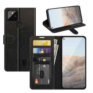 For Google Pixel 5A 5G R64 Texture Single Horizontal Flip Protective Case with Holder & Card Slots & Wallet& Photo Frame(Black)