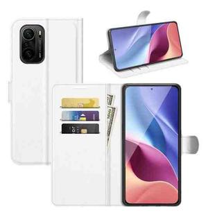 For Xiaomi Redmi K40 Pro / K40 / Poco F3 / Mi 11i Litchi Texture Horizontal Flip Protective Case with Holder & Card Slots & Wallet(White)