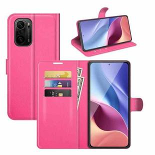 For Xiaomi Redmi K40 Pro / K40 / Poco F3 / Mi 11i Litchi Texture Horizontal Flip Protective Case with Holder & Card Slots & Wallet(Rose Red)