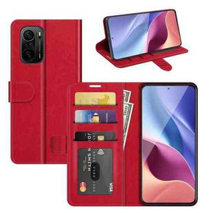 For Xiaomi Redmi K40 Pro / K40 / Poco F3 / Mi 11i R64 Texture Single Horizontal Flip Protective Case with Holder & Card Slots & Wallet& Photo Frame(Red)