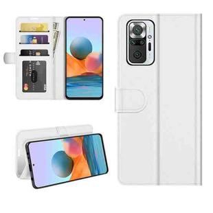 For Xiaomi Redmi Note 10 Pro / Note 10 Pro Max R64 Texture Single Horizontal Flip Protective Case with Holder & Card Slots & Wallet& Photo Frame(White)