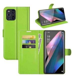 For OPPO Find X3 Pro / Find X3 Litchi Texture Horizontal Flip Protective Case with Holder & Card Slots & Wallet(Green)