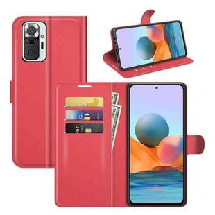 For Xiaomi Redmi Note 10 Pro / Note 10 Pro (Indian Version) / Note 10 Pro Max Litchi Texture Horizontal Flip Protective Case with Holder & Card Slots & Wallet(Red)