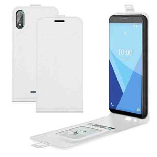 For WIKO Y51 R64 Texture Single Vertical Flip Leather Protective Case with Card Slots & Photo Frame(White)