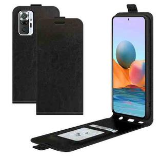 For Xiaomi Redmi Note 10 Pro / Note 10 Pro (Indian Version) / Note 10 Pro Max R64 Texture Single Vertical Flip Leather Protective Case with Card Slots & Photo Frame(Black)
