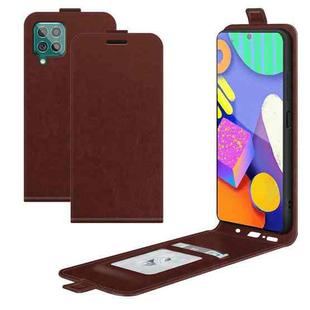 For Samsung Galaxy F62 / M62 R64 Texture Single Vertical Flip Leather Protective Case with Card Slots & Photo Frame(Brown)