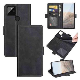 For Google Pixel 5A 5G Dual-side Magnetic Buckle Horizontal Flip Leather Case with Holder & Card Slots & Wallet(Black)