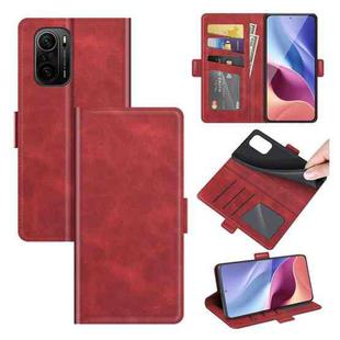 For Xiaomi Redmi K40 Pro / K40 / Poco F3 / Mi 11i Dual-side Magnetic Buckle Horizontal Flip Leather Case with Holder & Card Slots & Wallet(Red)