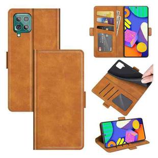 For Samsung Galaxy F62 / M62 Dual-side Magnetic Buckle Horizontal Flip Leather Case with Holder & Card Slots & Wallet(Yellow)