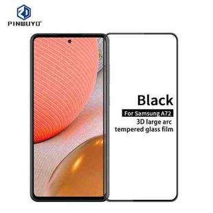 For Samsung Galaxy A72 4G/5G PINWUYO 9H 3D Curved Full Screen Explosion-proof Tempered Glass Film(Black)