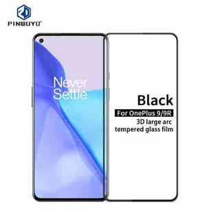 For OnePlus 9 / 9R PINWUYO 9H 3D Curved Full Screen Explosion-proof Tempered Glass Film(Black)