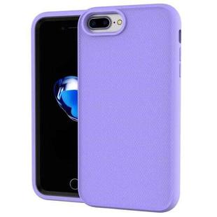 Solid Color PC + Silicone Shockproof Skid-proof Dust-proof Case For iPhone 6 & 6s / 7 / 8(Purple)