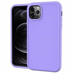 For iPhone 11 Pro Max Solid Color PC + Silicone Shockproof Skid-proof Dust-proof Case (Purple)
