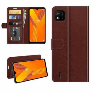 For wiko Y62 R64 Texture Single Horizontal Flip Protective Case with Holder & Card Slots & Wallet& Photo Frame(Brown)