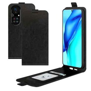 For Huawei P50 Pro R64 Texture Single Vertical Flip Leather Protective Case with Card Slots & Photo Frame(Black)