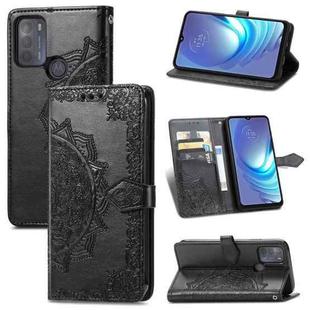 For Motorola Moto G50 Mandala Embossing Pattern Horizontal Flip Leather Case with Holder & Card Slots & Wallet & Lanyard(Black)