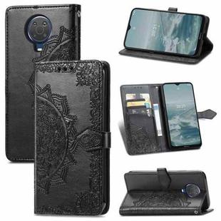 For Nokia 6.3 Mandala Embossing Pattern Horizontal Flip Leather Case with Holder & Card Slots & Wallet & Lanyard(Black)