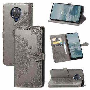 For Nokia 6.3 Mandala Embossing Pattern Horizontal Flip Leather Case with Holder & Card Slots & Wallet & Lanyard(Gray)