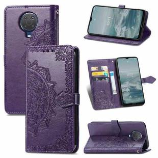 For Nokia 6.3 Mandala Embossing Pattern Horizontal Flip Leather Case with Holder & Card Slots & Wallet & Lanyard(Purple)