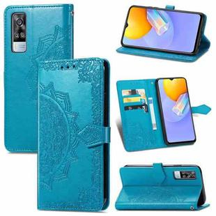 For vivo Y51 Mandala Embossing Pattern Horizontal Flip Leather Case with Holder & Card Slots & Wallet & Lanyard(Blue)