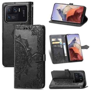 For Xiaomi Mi 11 Ultra Mandala Embossing Pattern Horizontal Flip Leather Case with Holder & Card Slots & Wallet & Lanyard(Black)