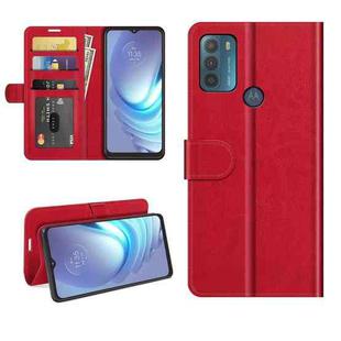 For Motorola Moto G50 R64 Texture Single Horizontal Flip Protective Case with Holder & Card Slots & Wallet& Photo Frame(Red)