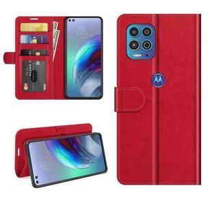 For Motorola Moto Edge S/G100 R64 Texture Single Horizontal Flip Protective Case with Holder & Card Slots & Wallet& Photo Frame(Red)