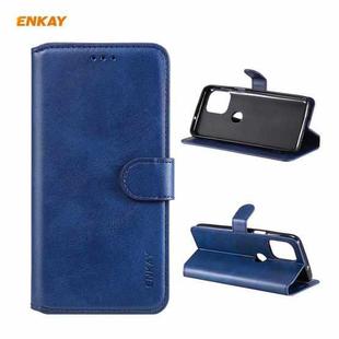 For Motorola Moto G100 / Edge S ENKAY Hat-Prince Horizontal Flip PU Leather Case with Holder & Card Slots & Wallet(Dark Blue)